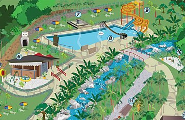 Mapa ilustrado Cascata Carolina SC