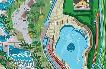 Mapa ilustrado Cascata Carolina SC