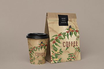 Ilustração para embalagem de café