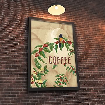 Ilustração para embalagem de café