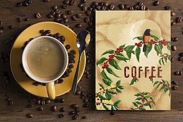 Ilustração para embalagem de café