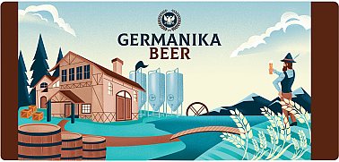 Rótulo de cerveja Germanika Beer