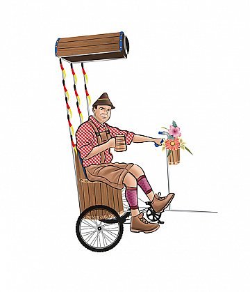 Ilustração de personagens grupo Zugtreten