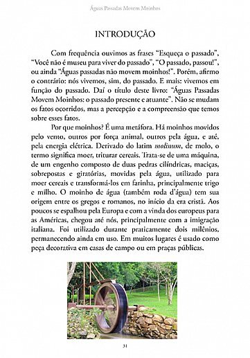 Livro: Águas Passadas Movem Moinhos
