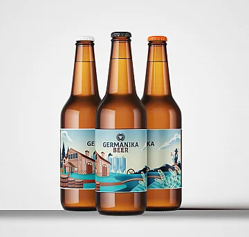Rótulo de cerveja Germanika Beer