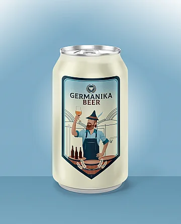 Rótulo de cerveja Germanika Beer