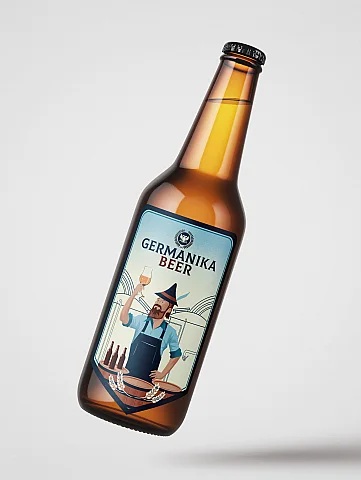 Rótulo de cerveja Germanika Beer